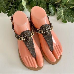 NWOT GUESS T-Strap Sandals